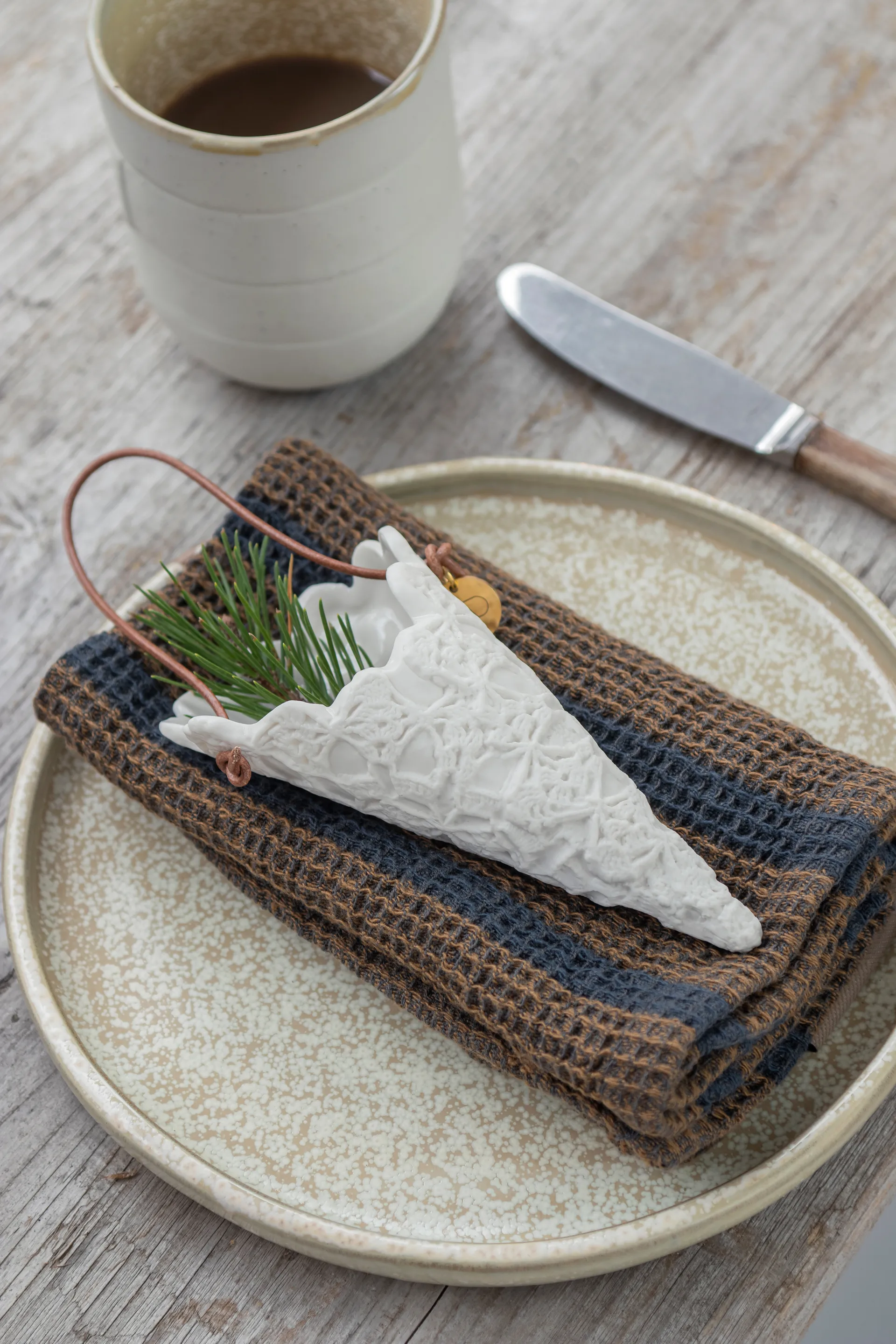 Lace 크리스마스 콘 2개 세트, Off-white Mette Ditmer | 매트 딧메르