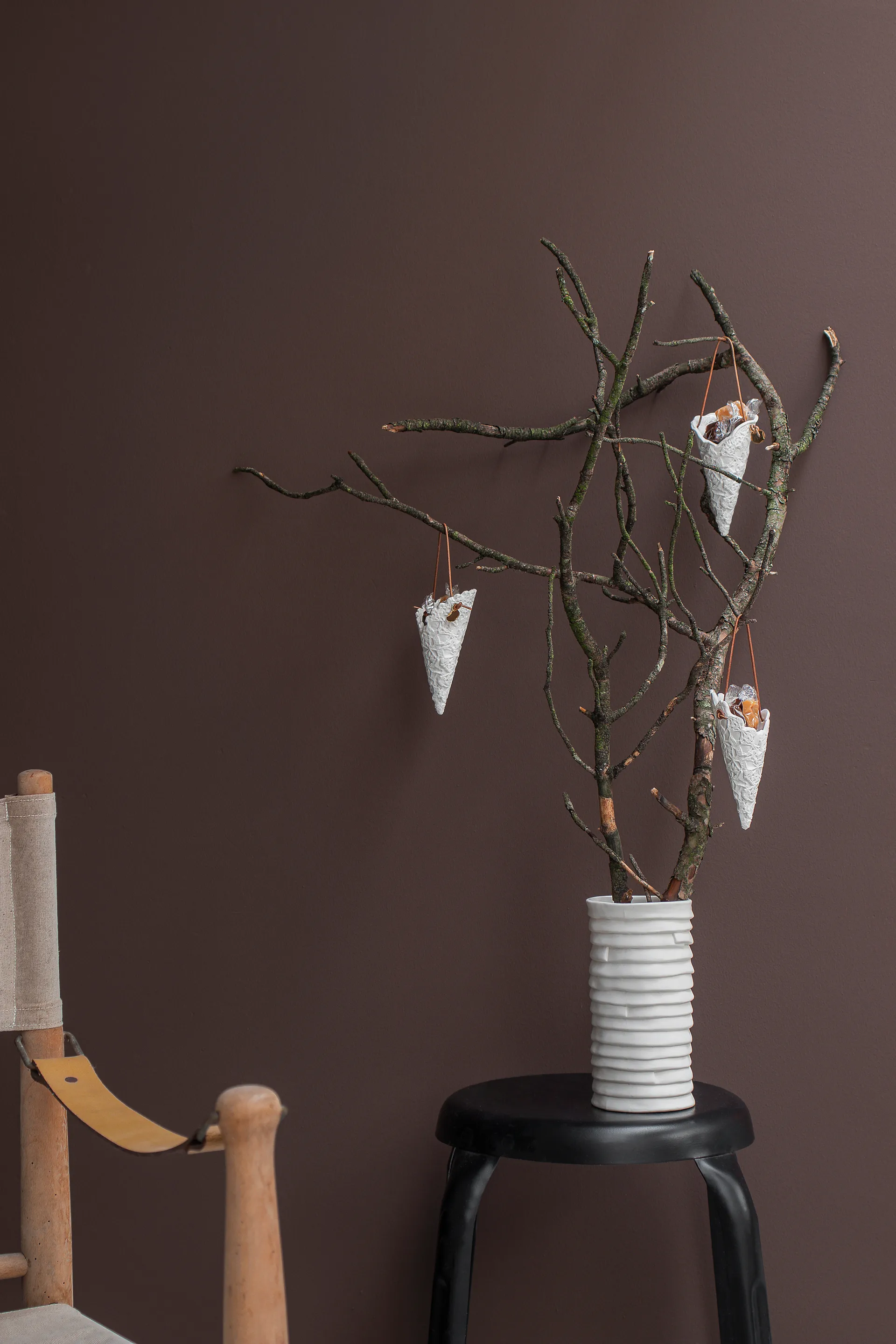 Lace 크리스마스 콘 2개 세트, Off-white Mette Ditmer | 매트 딧메르