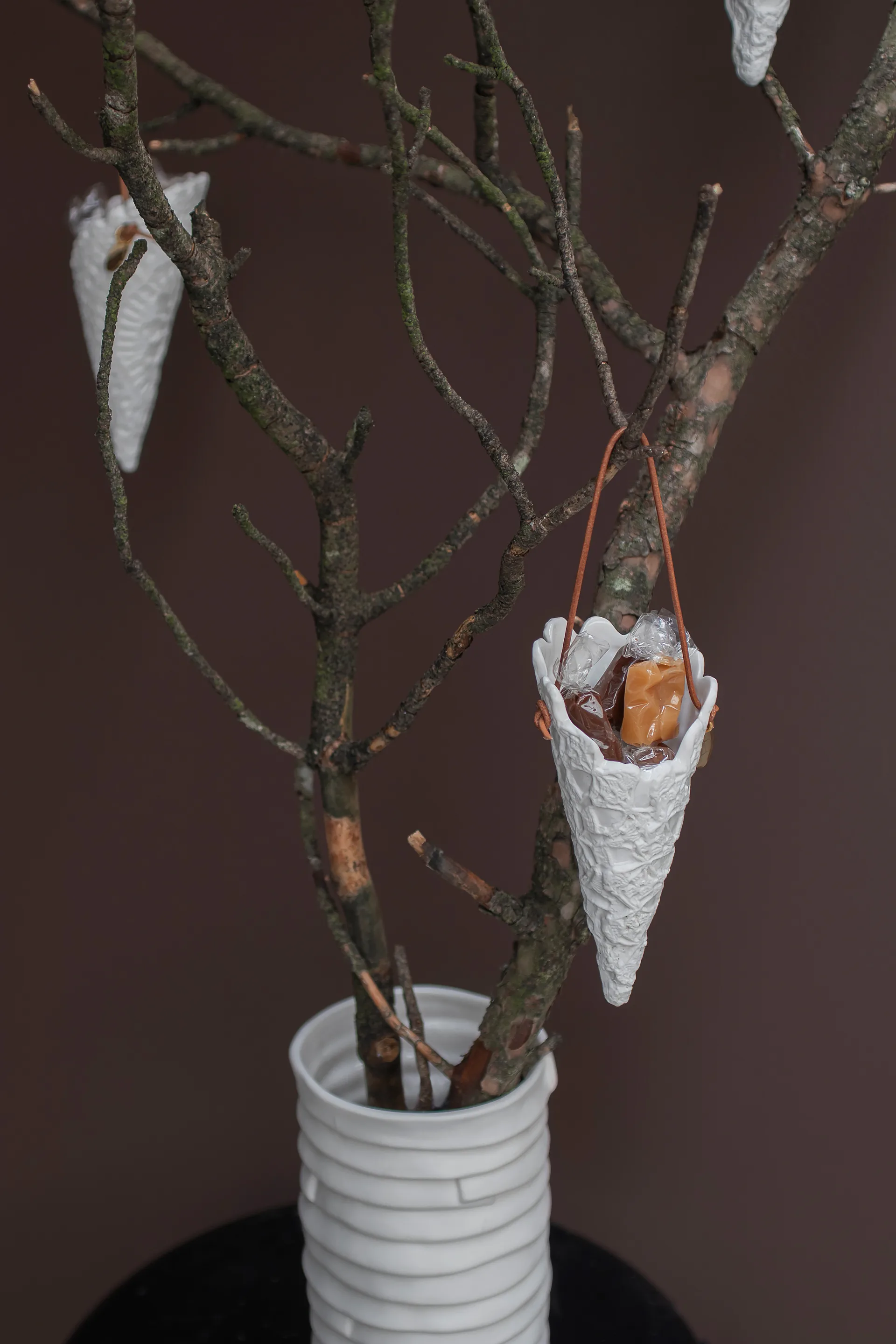 Lace 크리스마스 콘 2개 세트, Off-white Mette Ditmer | 매트 딧메르