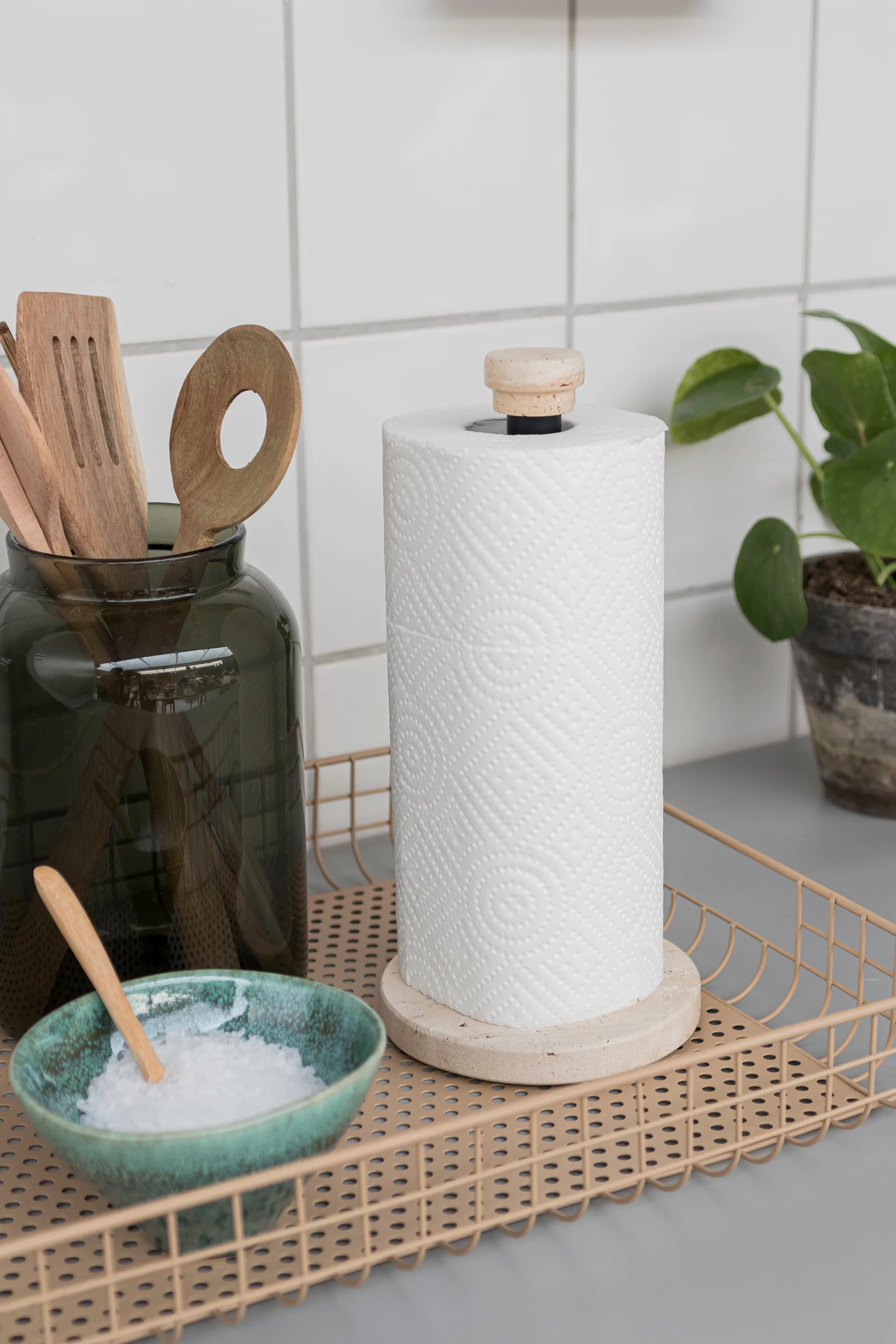 트래버틴 페이퍼 타월 홀더, Linen Mette Ditmer | 매트 딧메르