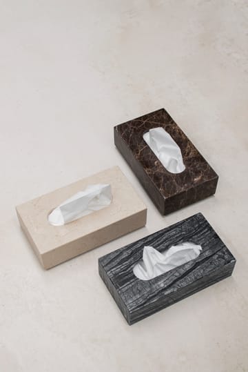 Marble 티슈 박스 14x25.5 cm - Black-Grey - Mette Ditmer | 매트 딧메르