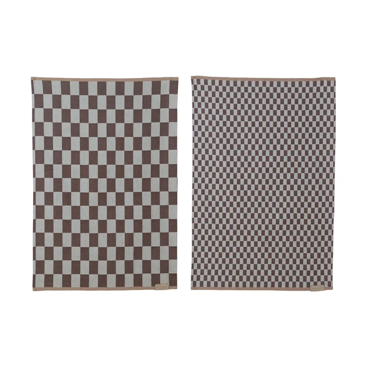 Mini-Max 키친 타월 2개입 - Brown (brown), 50x70 cm - Mette Ditmer | 매트 딧메르
