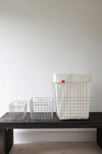 Store-it 수납 바구니 라지 전용 면 가방 포함 - Chrome - Mette Ditmer | 매트 딧메르