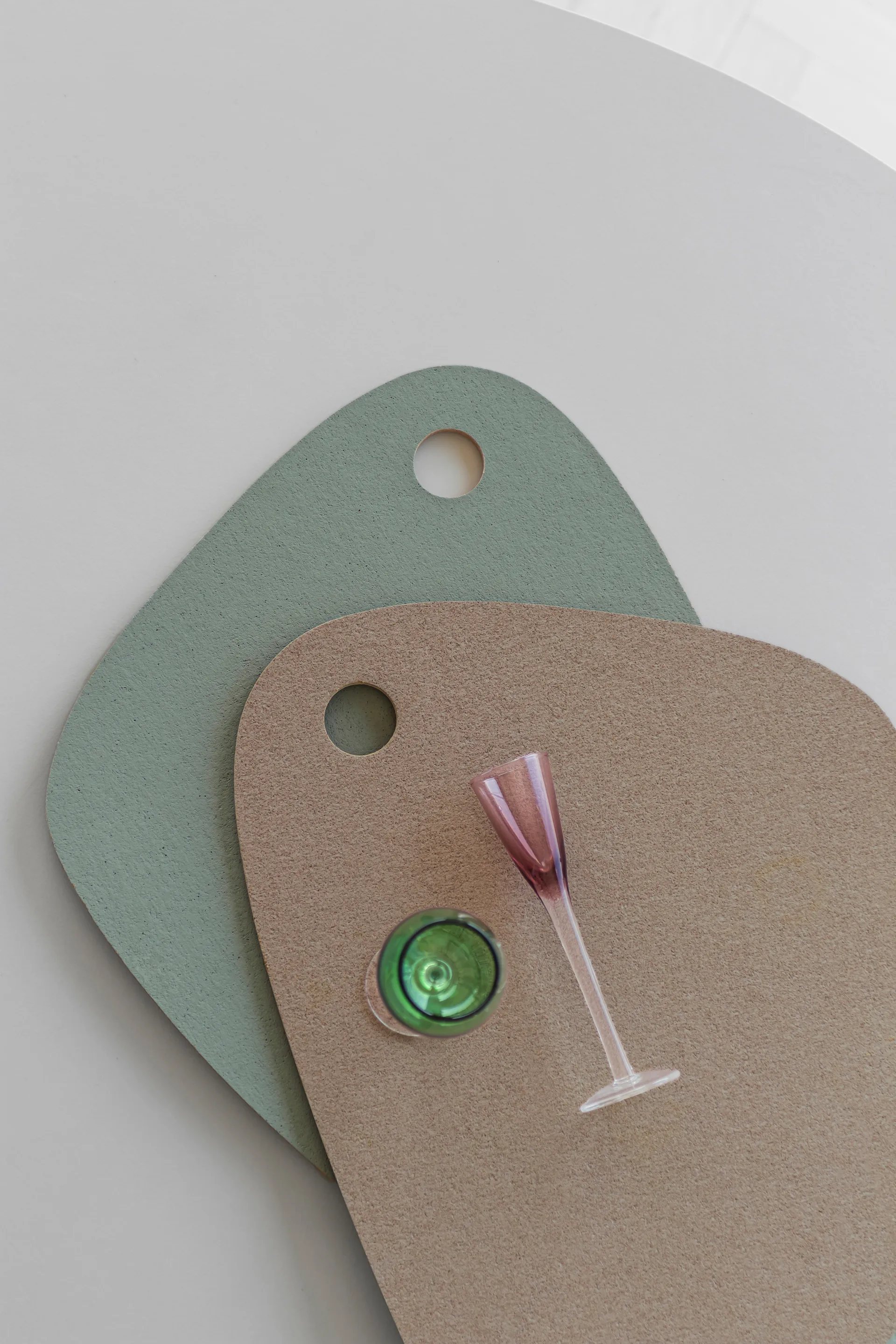 트윈 리버시블 테이블매트, Thyme green-cognac Mette Ditmer | 매트 딧메르