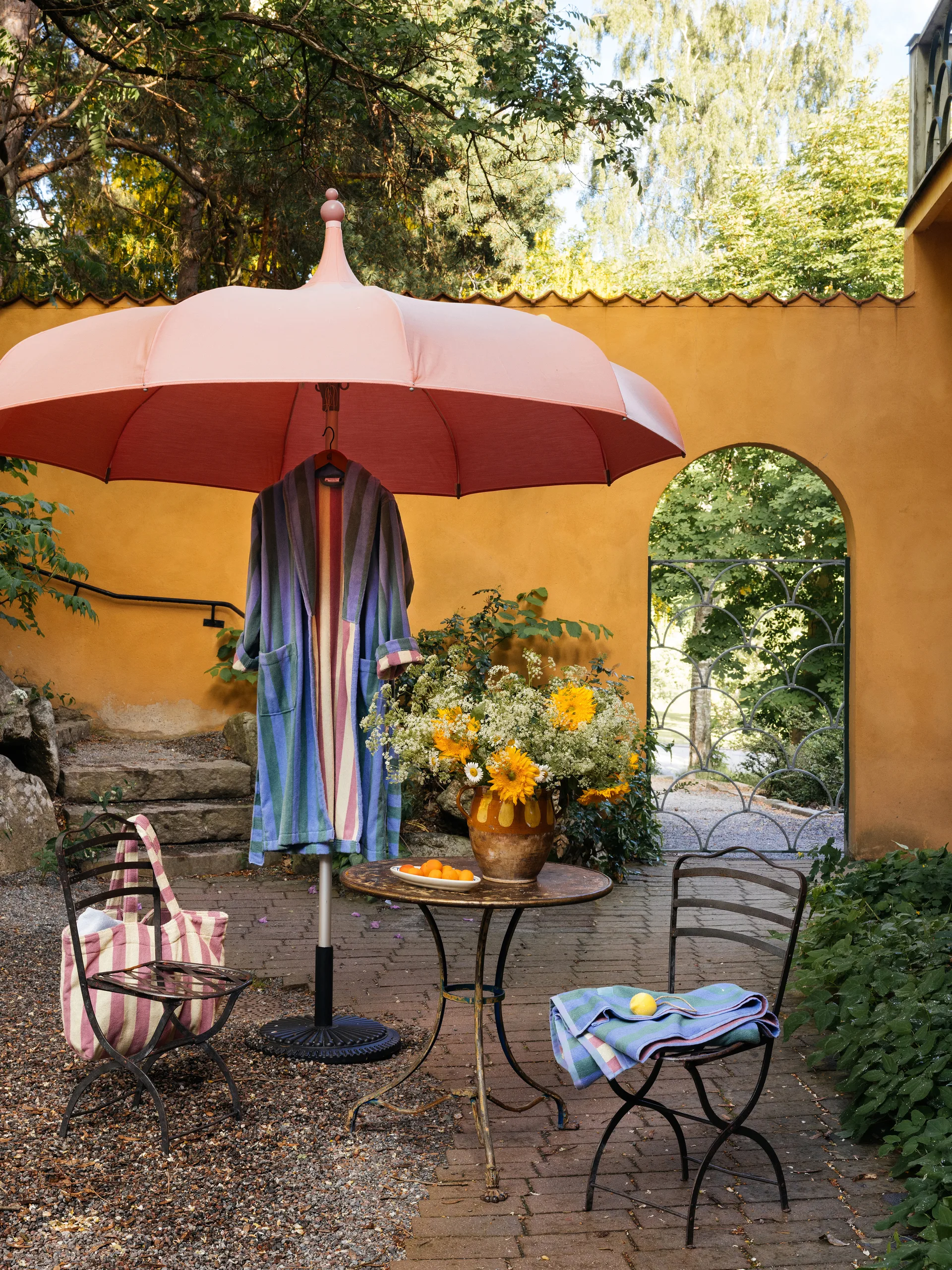 포지타노 비치 타월 100x180 cm, Light blue Mille Notti | 밀레 노티