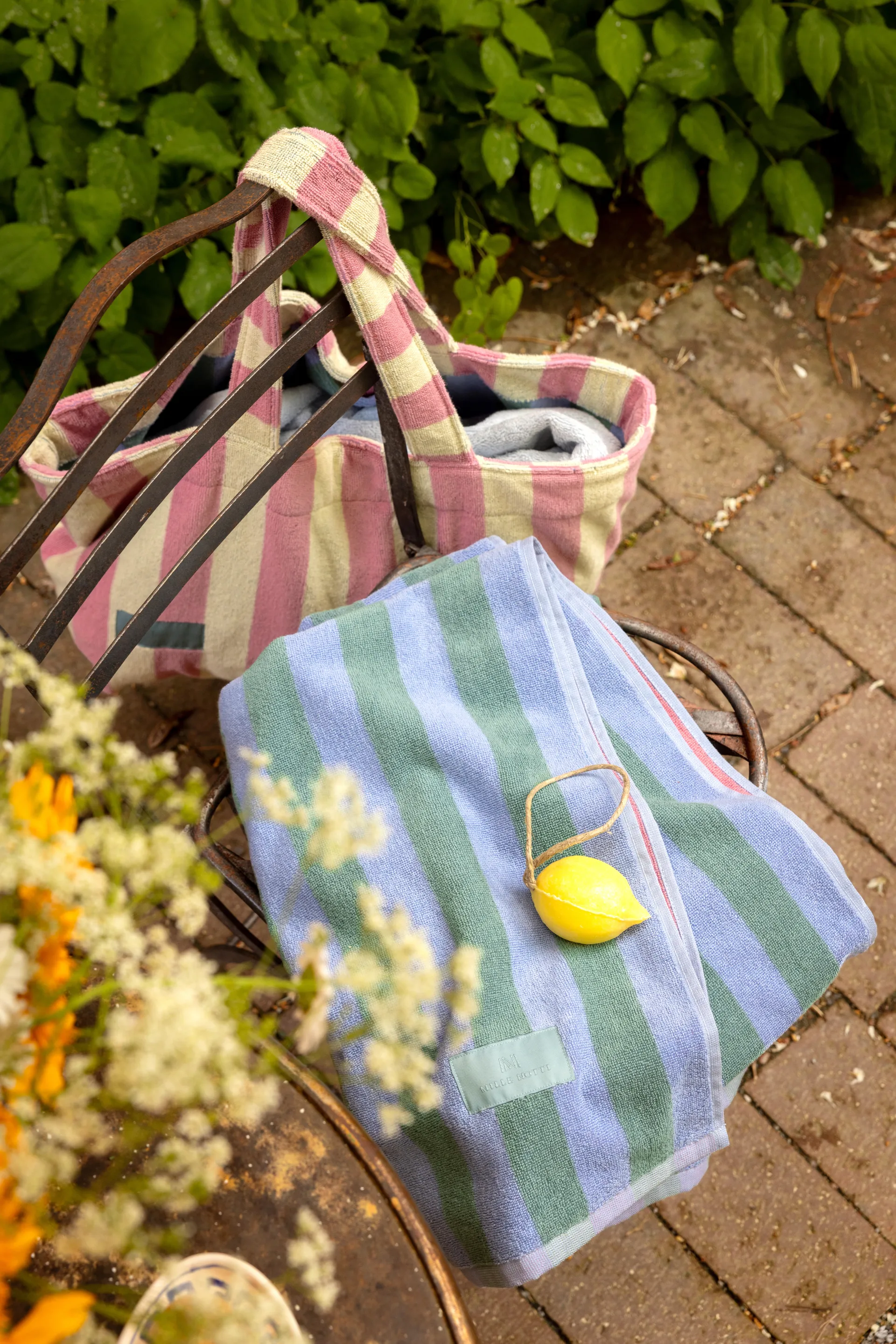 포지타노 비치 타월 100x180 cm, Light blue Mille Notti | 밀레 노티