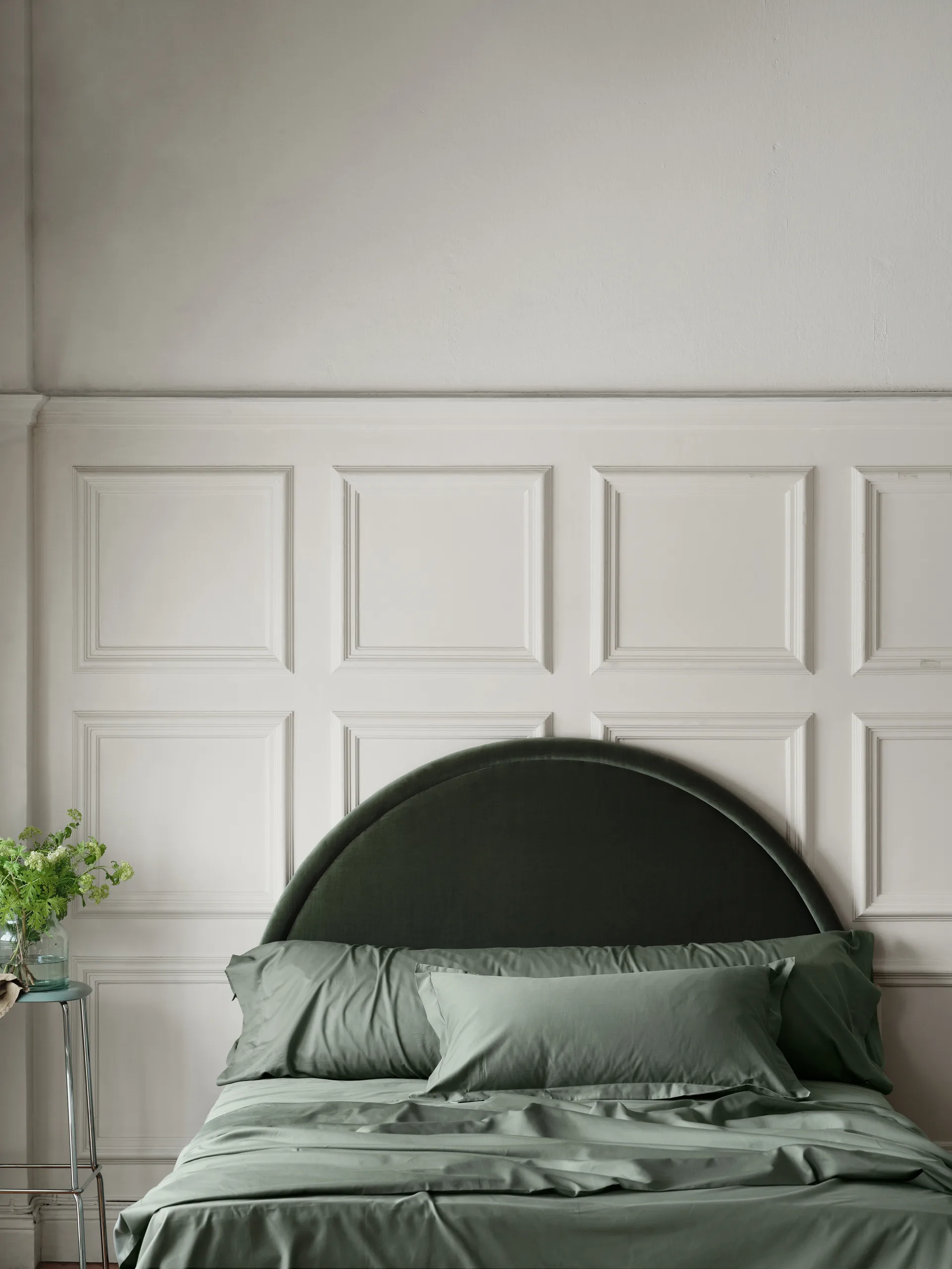 사티나 무지 베개 커버, Green, 50x90 cm Mille Notti | 밀레 노티