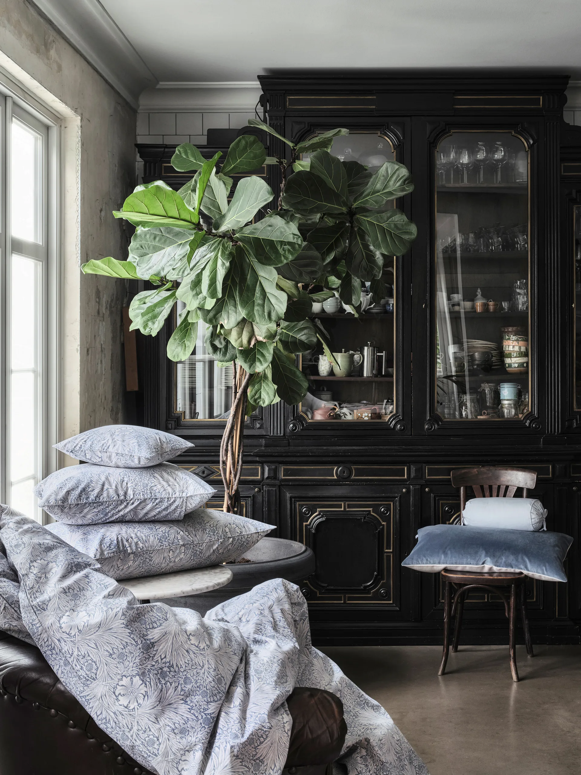 Morris & Co. 마리골드 베개 커버, Blue, 50x60 cm Mille Notti | 밀레 노티