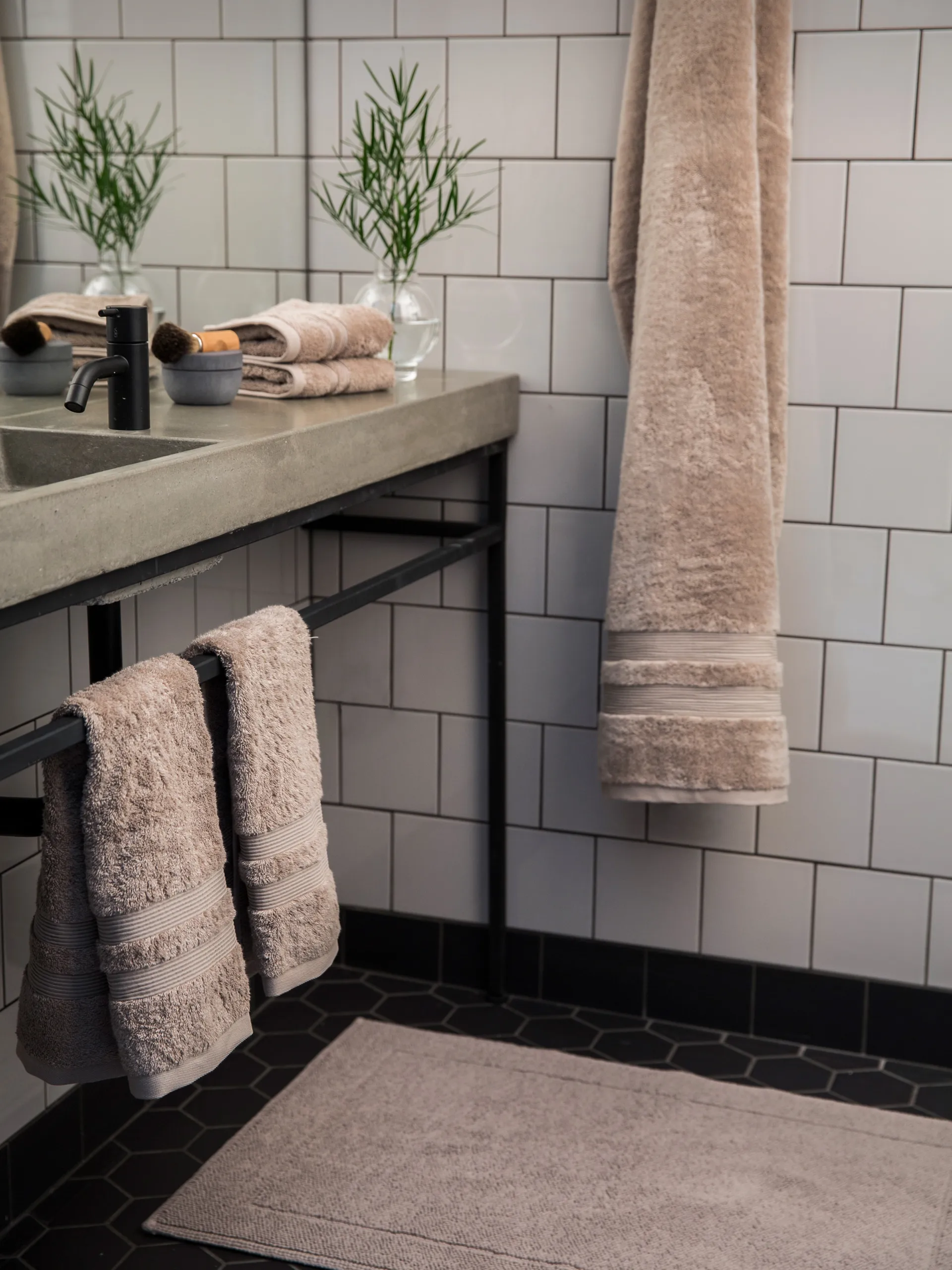 Portofino 욕실 러그, Light brown, 60x90 cm Mille Notti | 밀레 노티