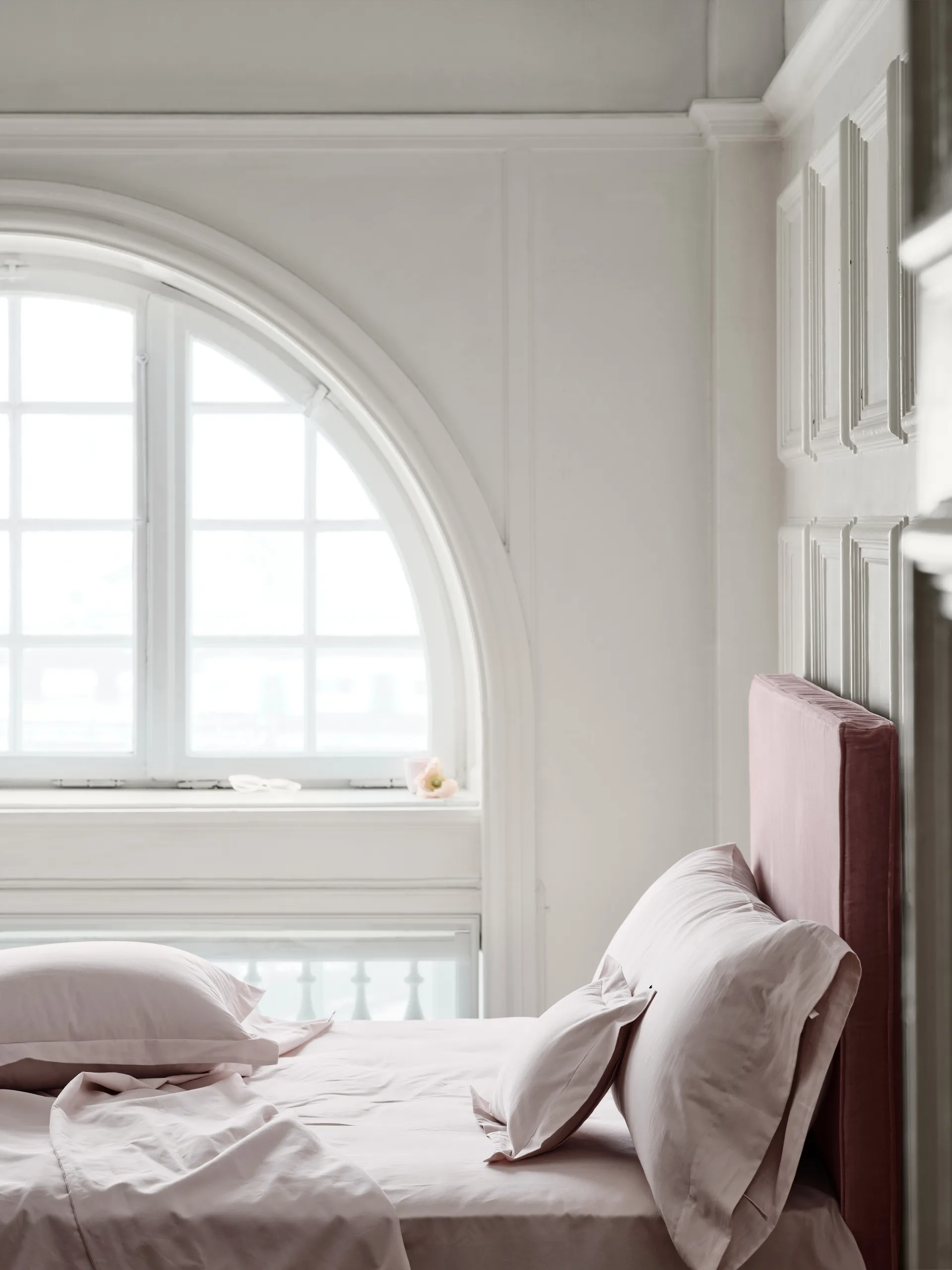 사티나 무지 베개 커버, Rose, 50x60 cm Mille Notti | 밀레 노티