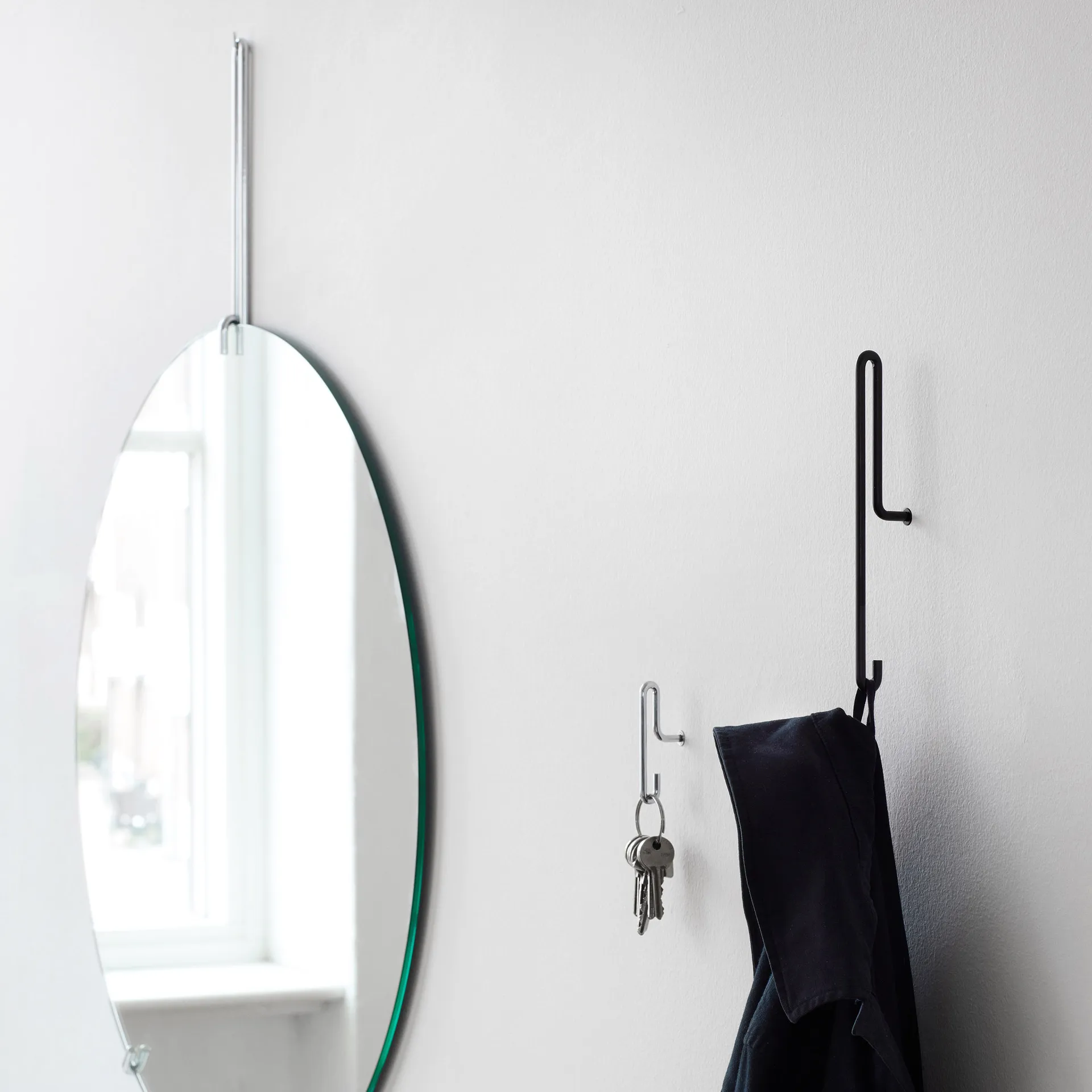 모에베 벽 후크 스몰 2개 세트, 스테인리스 강 MOEBE | 모에베