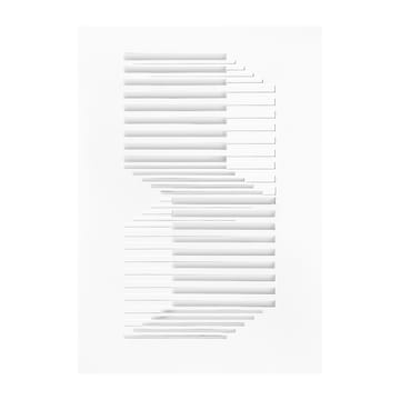 릴리프 아트워크 시프티드 라인즈 21x29.7 cm - Off White - MOEBE | 모에베
