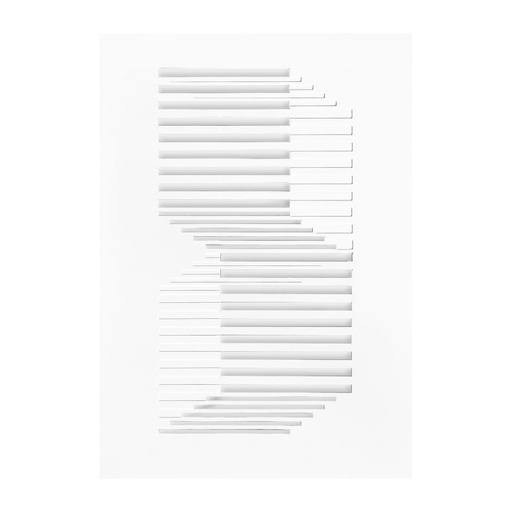 릴리프 아트워크 시프티드 라인즈 21x29.7 cm - Off White - MOEBE | 모에베