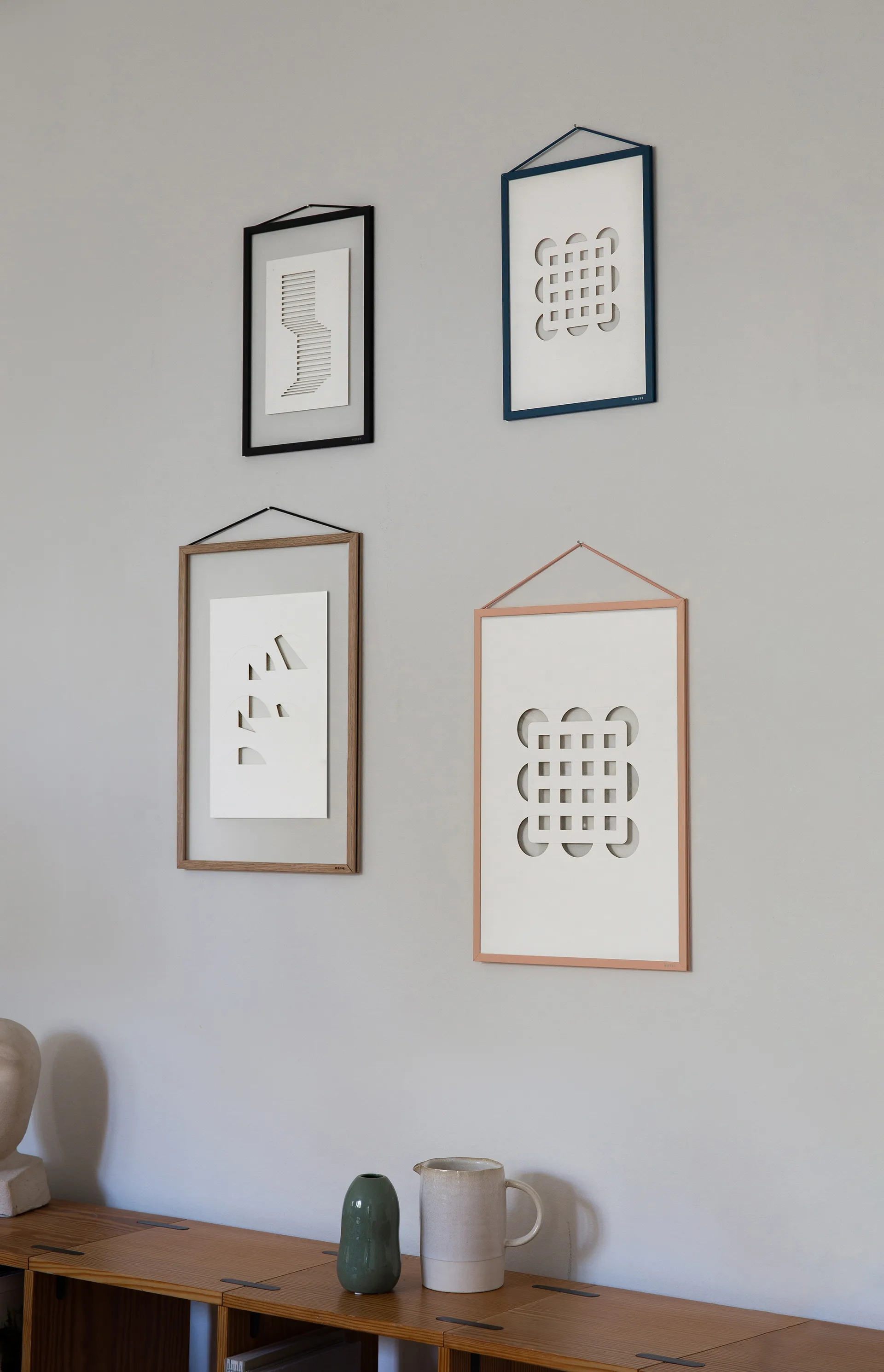 릴리프 아트워크 원 & 정사각형 29.7x42 cm, Off White MOEBE | 모에베
