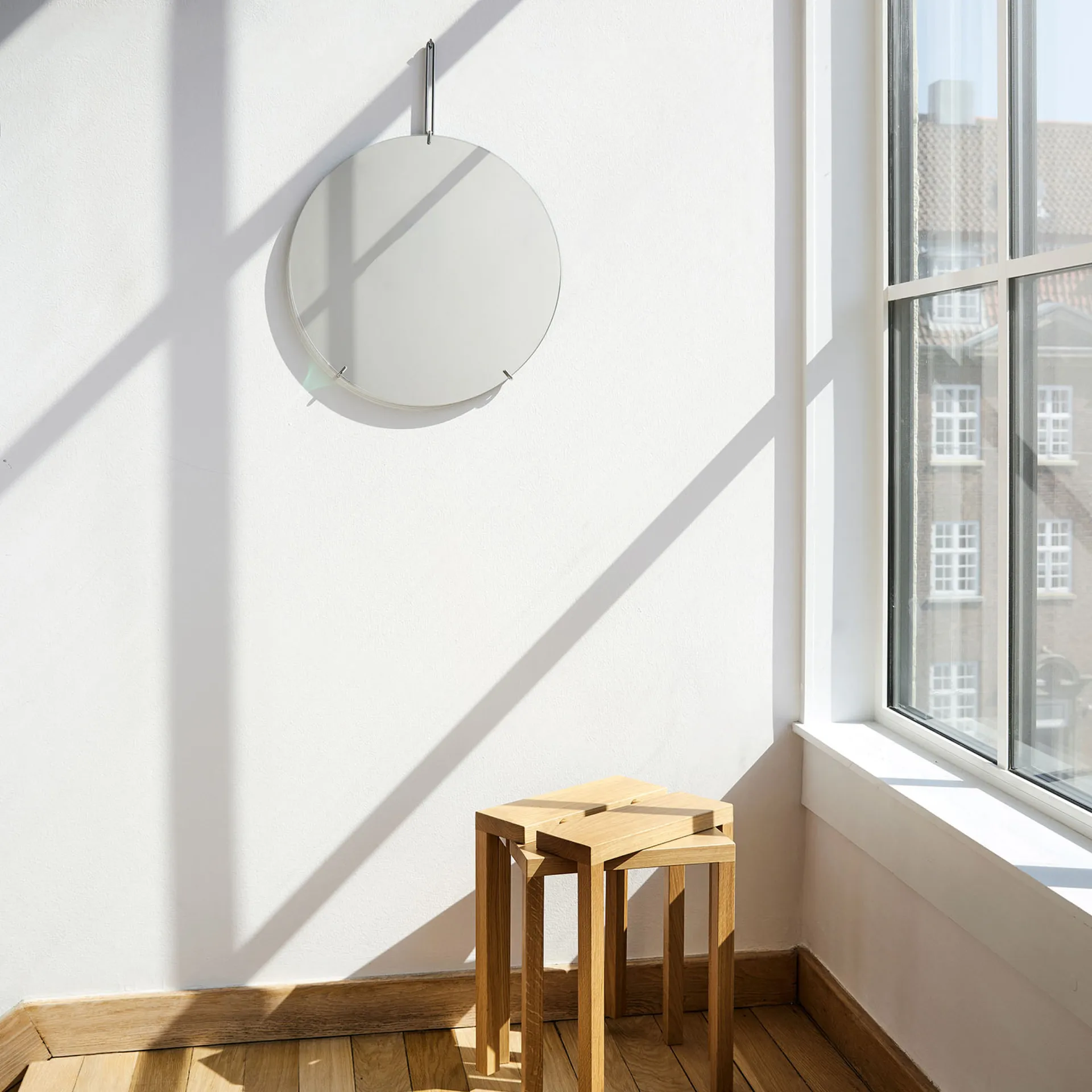 모에베 벽걸이 거울 Ø50 cm, Stainless steel MOEBE | 모에베