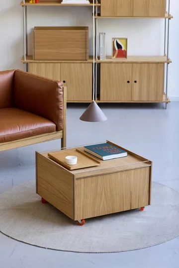 Moebe Storage Chest 수납형 커피 테이블 - 오일 마감 오크-블랙, 60x61x38.2 cm - MOEBE | 모에베