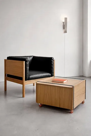 Moebe Storage Chest 수납형 커피 테이블 - 오일 마감 오크-블랙, 60x61x38.2 cm - MOEBE | 모에베