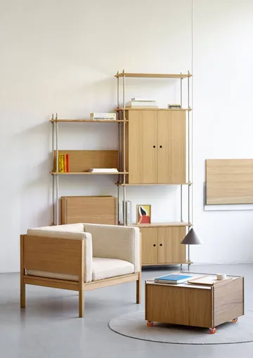 Moebe Storage Chest 수납형 커피 테이블 - 오일 마감 오크-블랙, 60x61x38.2 cm - MOEBE | 모에베