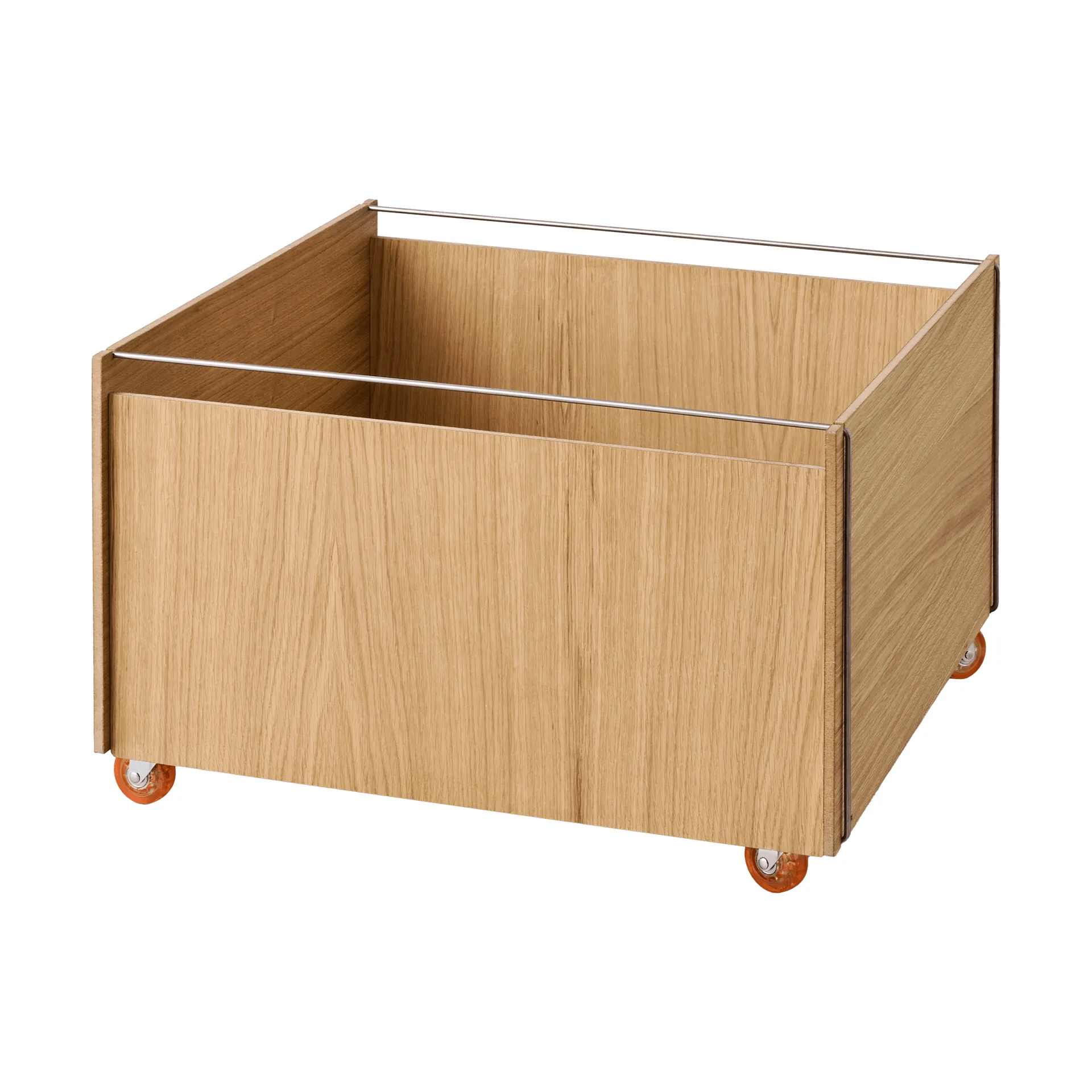Moebe Storage Chest 수납형 커피 테이블, 오일 마감 오크-스테인리스 스틸, 60x61x38.2 cm MOEBE | 모에베