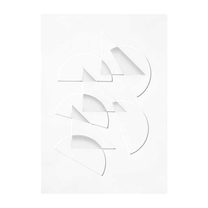 Relief artwork 하프문 & 삼각형 14.8x21 cm - Off White - MOEBE | 모에베