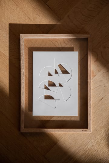 Relief artwork 하프문 & 삼각형 21x29.7 cm - Off White - MOEBE | 모에베