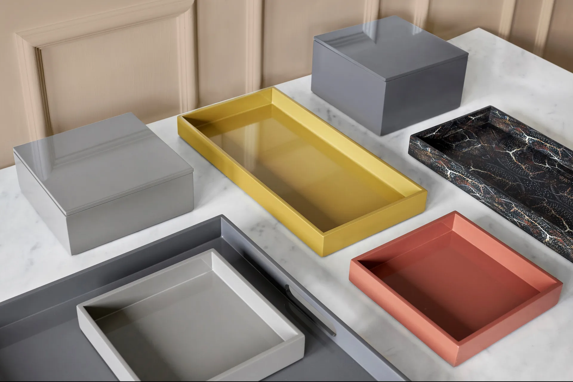 Lux 수납 상자 19x19x10.5 cm, Dark grey Mojoo