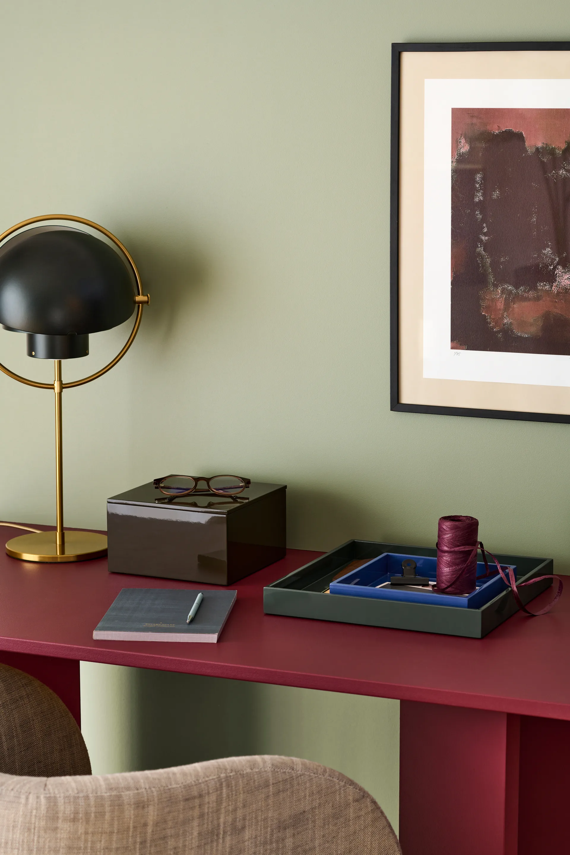 Lux 장식 트레이 19x19x3.5 cm, Ultramarine Mojoo