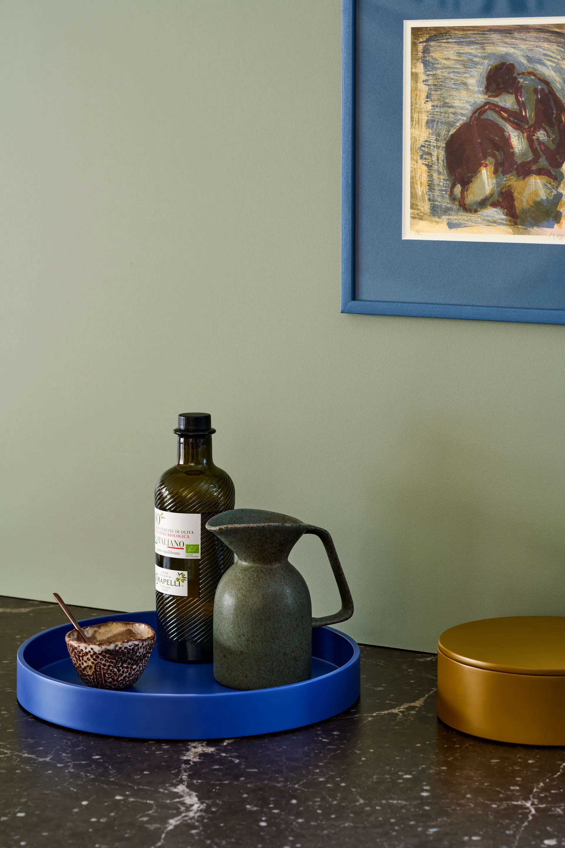 Matte 장식 트레이 Ø30x4 cm, Ultramarine Mojoo