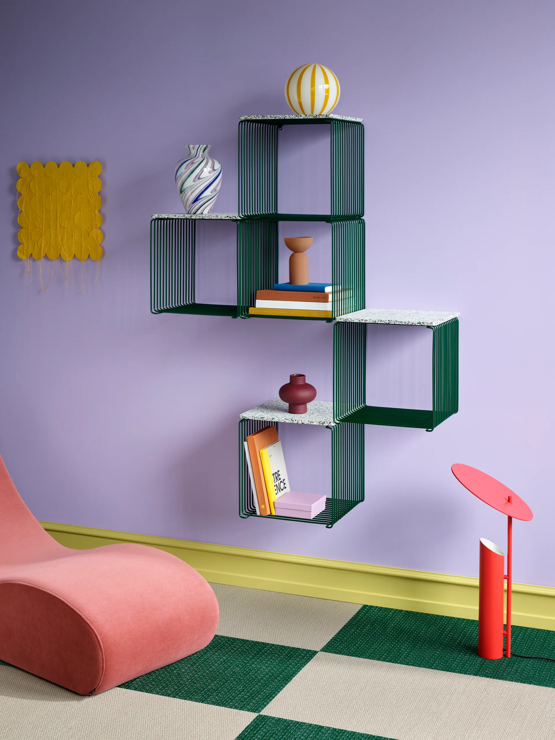 팬톤 와이어 싱글 선반 딥 34.8x34.8x34.8 cm, Pine Montana | 몬타나