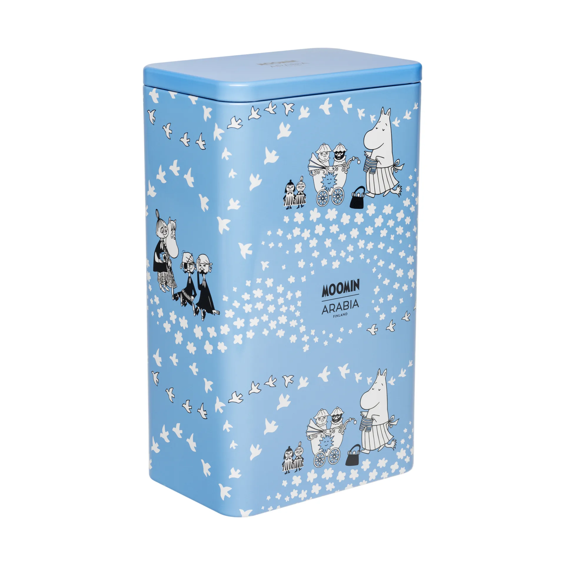 프레드 무민 커피 틴 11.2x7.8x19.2 cm, Blue Moomin Arabia