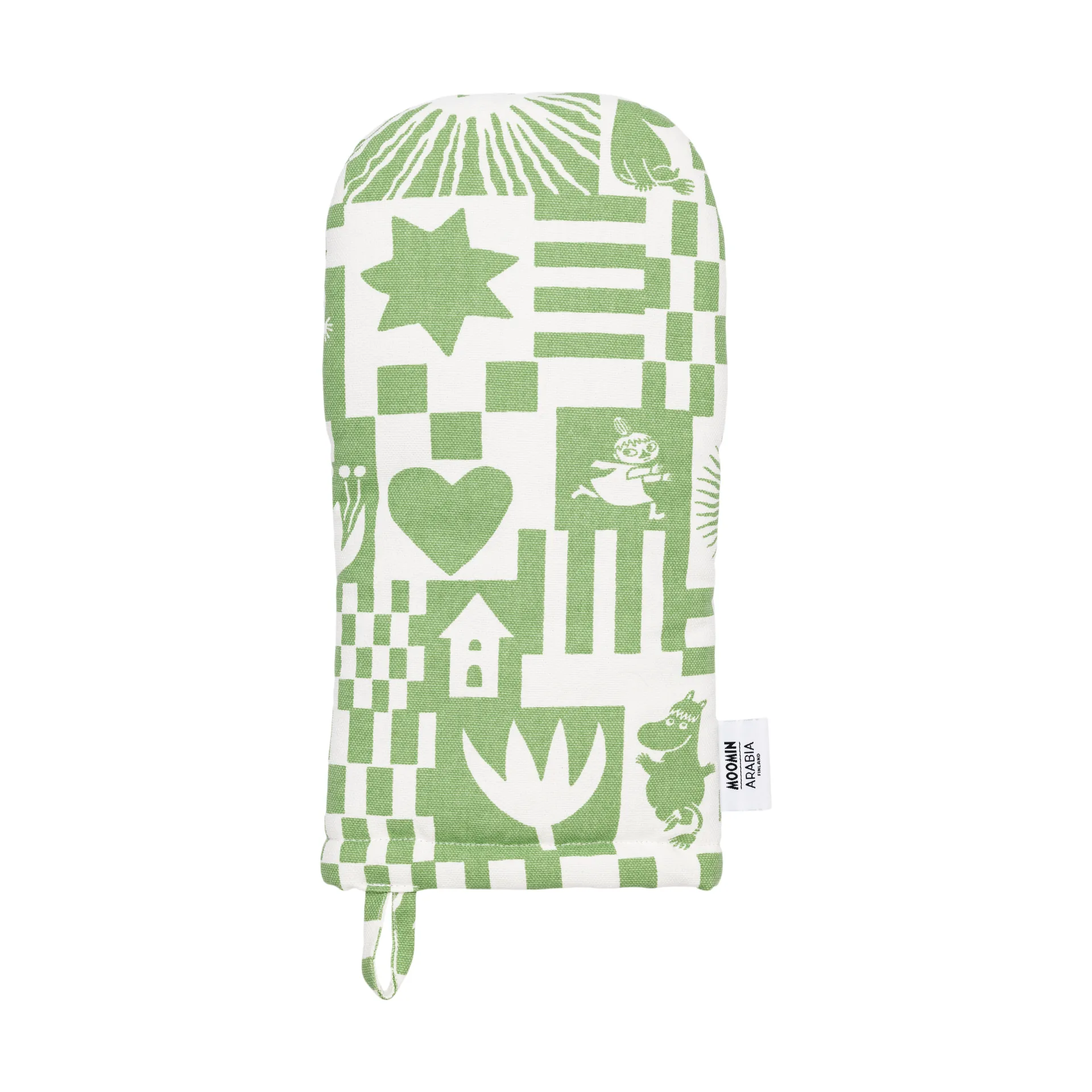 파티 무민 오븐 장갑 15x34 cm, Green Moomin Arabia