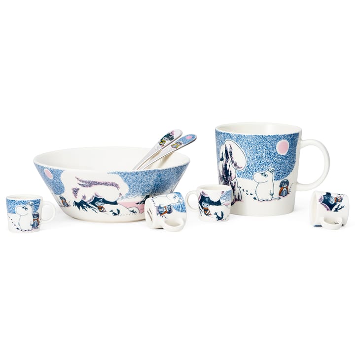 눈 쌓인 크라운 무민 머그 2019, Blue Moomin Arabia | 무민 아라비아