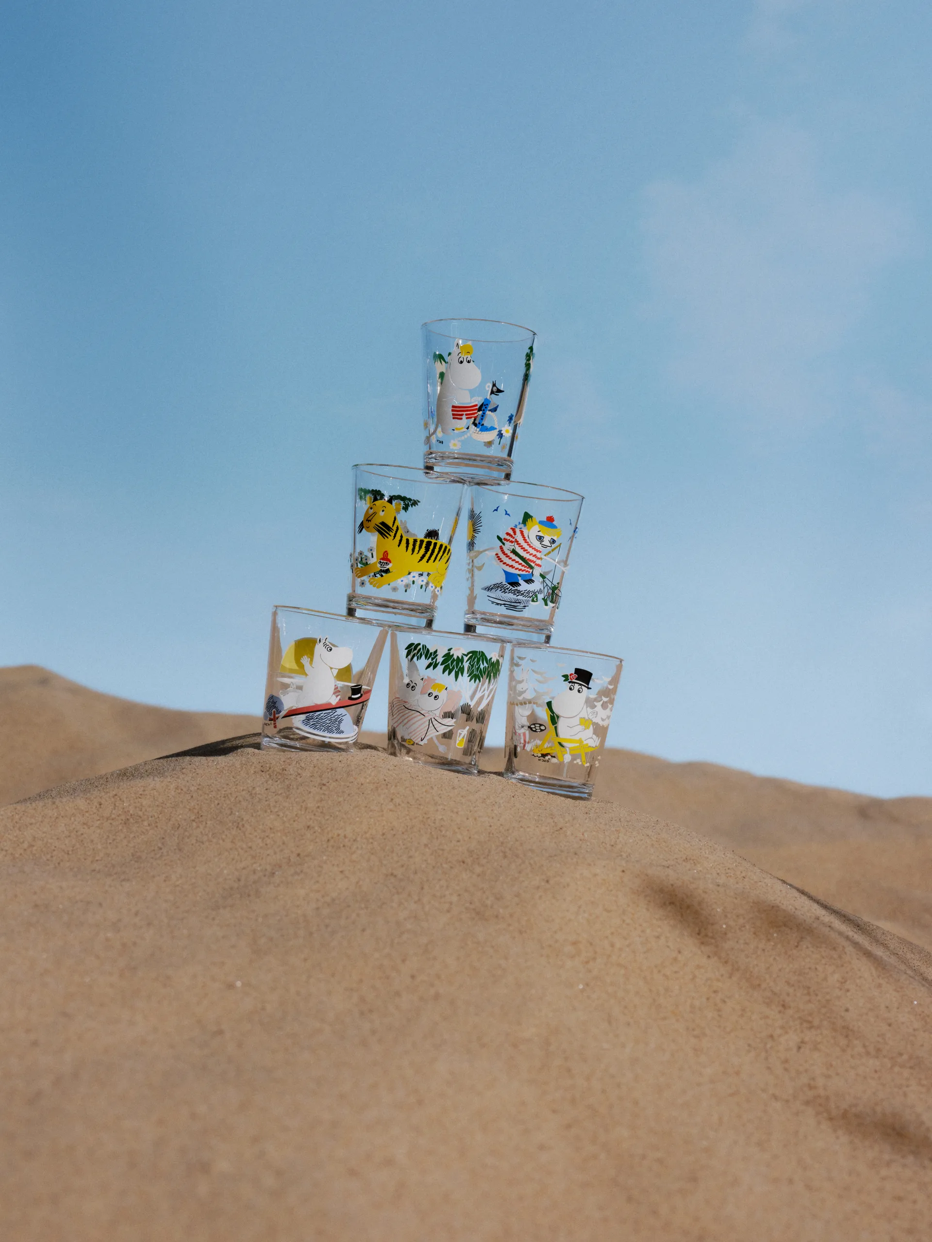 무민 글래스 22 cl, Garden Party Moomin Arabia