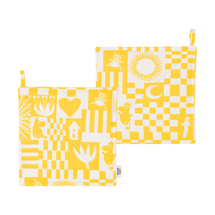 파티 무민 냄비 받침 22x22 cm 2개 세트 - Yellow - Moomin Arabia | 무민 아라비아