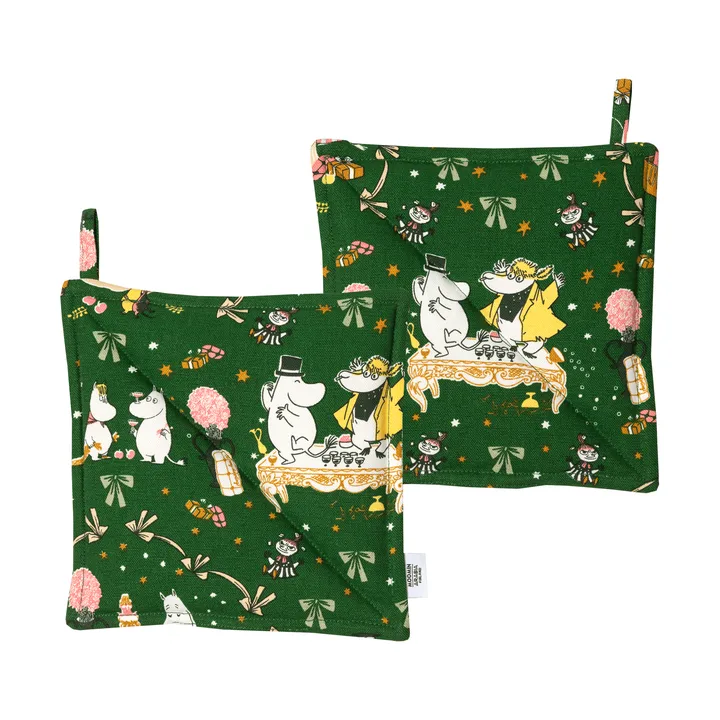 무민 냄비받침 - 사랑의 선물, 22x22 cm, 2개입 - Moomin Arabia