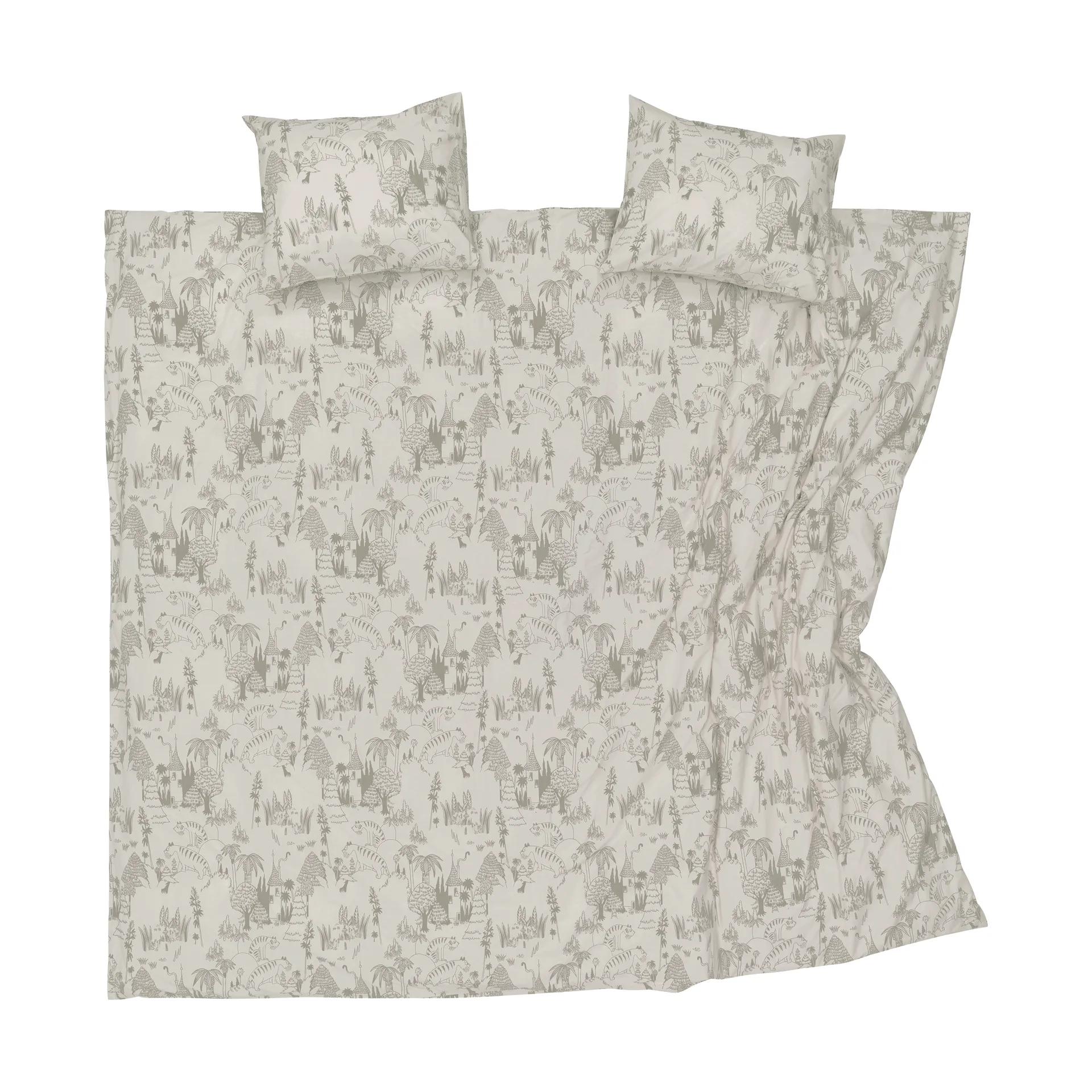 무민 침구 세트 240x210 cm, Garden Party Beige Moomin Arabia