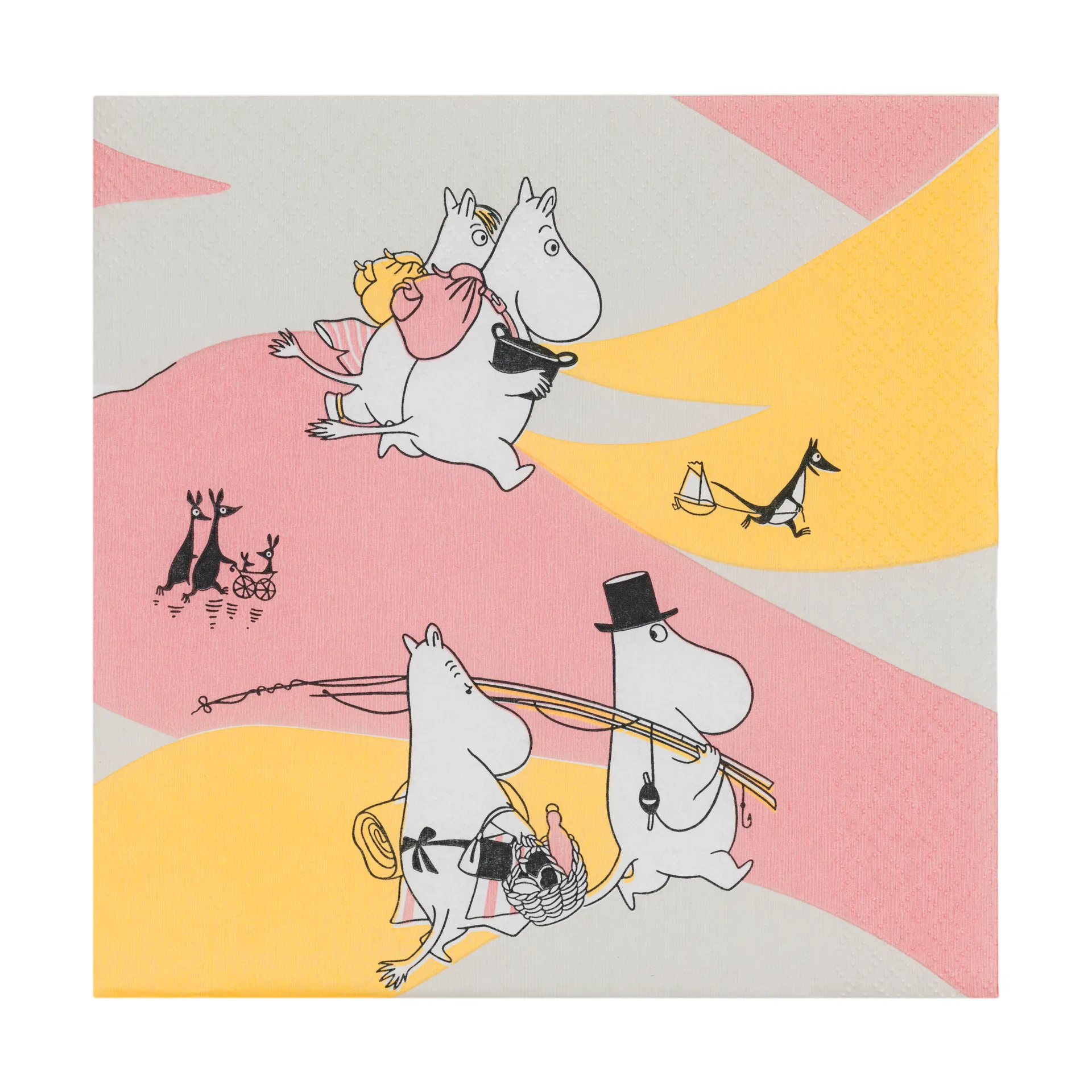 패밀리 타임 페이퍼 냅킨 33x33 cm 20개 세트, Multi Moomin Arabia