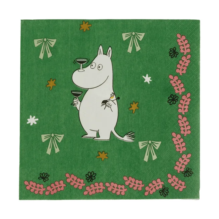 무민 종이 냅킨 - 사랑의 선물, 33x33 cm, 20개입 - Moomin Arabia