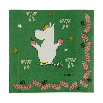 무민 종이 냅킨 - 사랑의 선물, 33x33 cm, 20개입 - Moomin Arabia