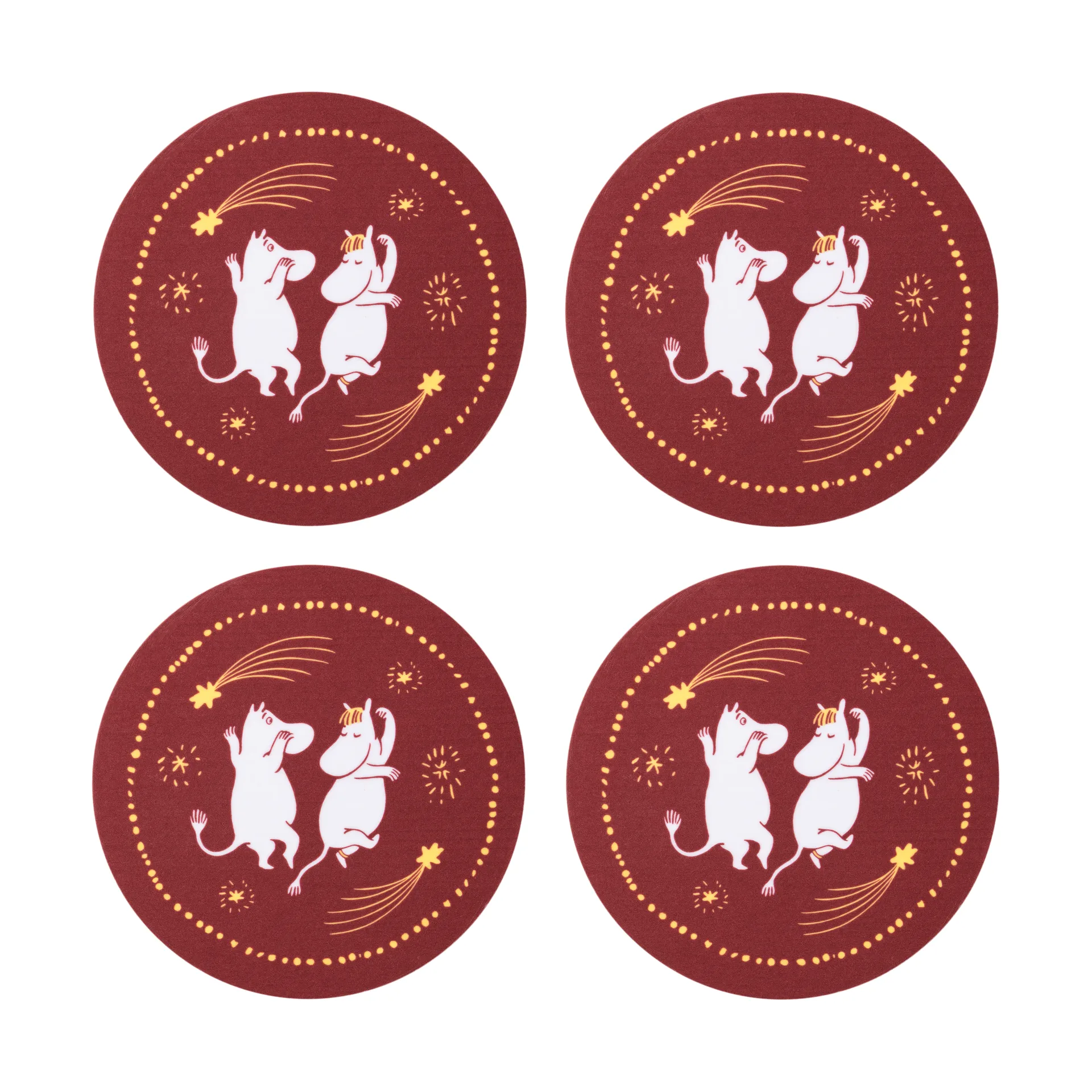 페스티브 모먼츠 무민 코스터 4개 세트, Ø9 cm Moomin Arabia