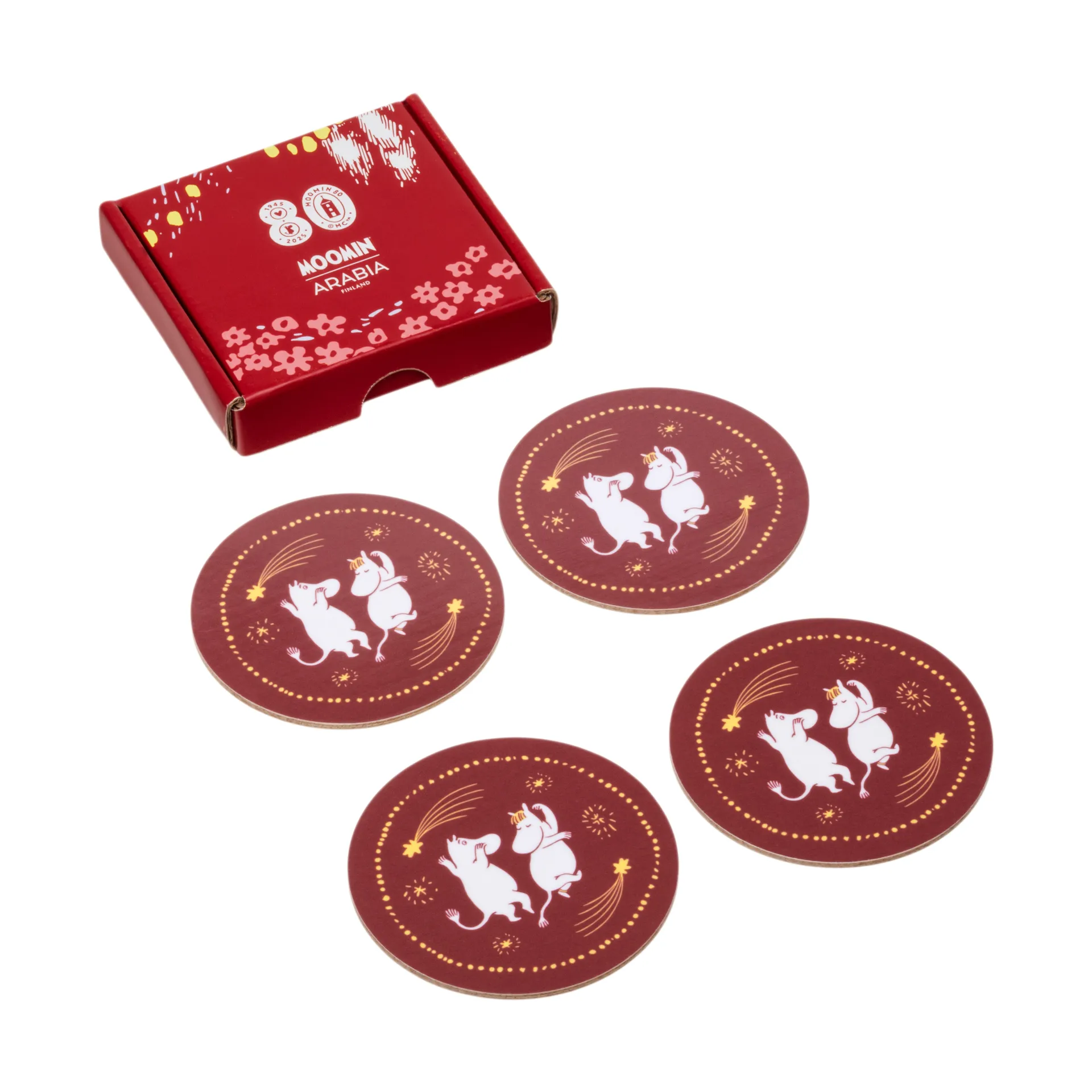 페스티브 모먼츠 무민 코스터 4개 세트, Ø9 cm Moomin Arabia