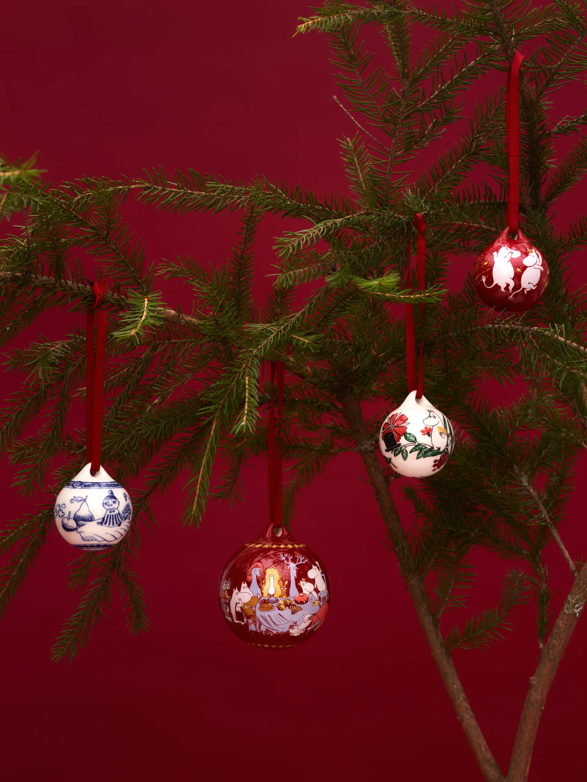 무민 애뉴얼 볼 Ø5 cm 3개 세트, 2025 Moomin Arabia