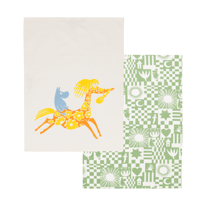 파티 무민 주방 타올 50x70 cm 2개 세트 - Green - Moomin Arabia | 무민 아라비아