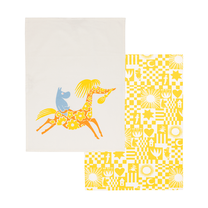 파티 무민 주방 타올 50x70 cm 2개 세트 - Yellow - Moomin Arabia | 무민 아라비아