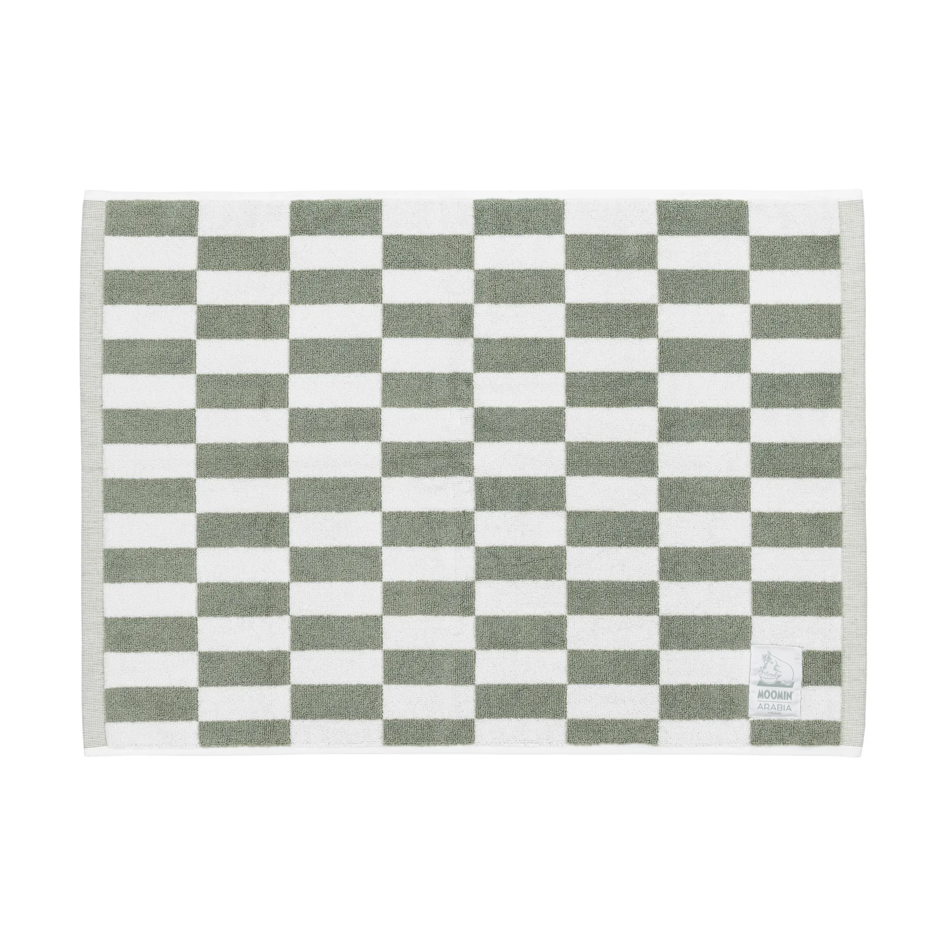 무민 욕실 매트 50x70 cm, Green-white checks Moomin Arabia