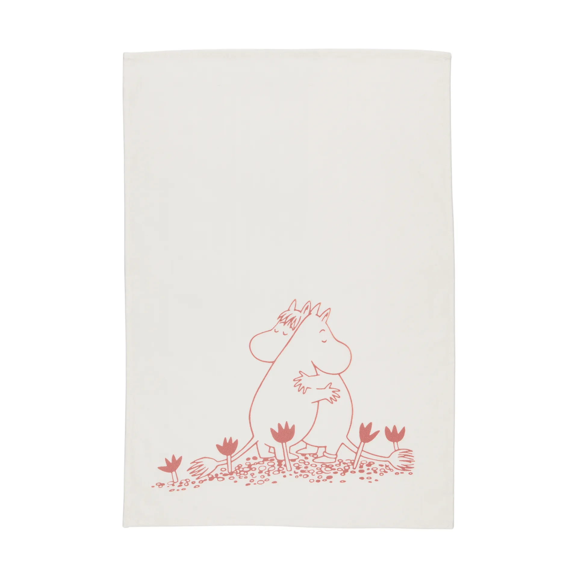 무민 키친 타월 50x70 cm, Love white Moomin Arabia