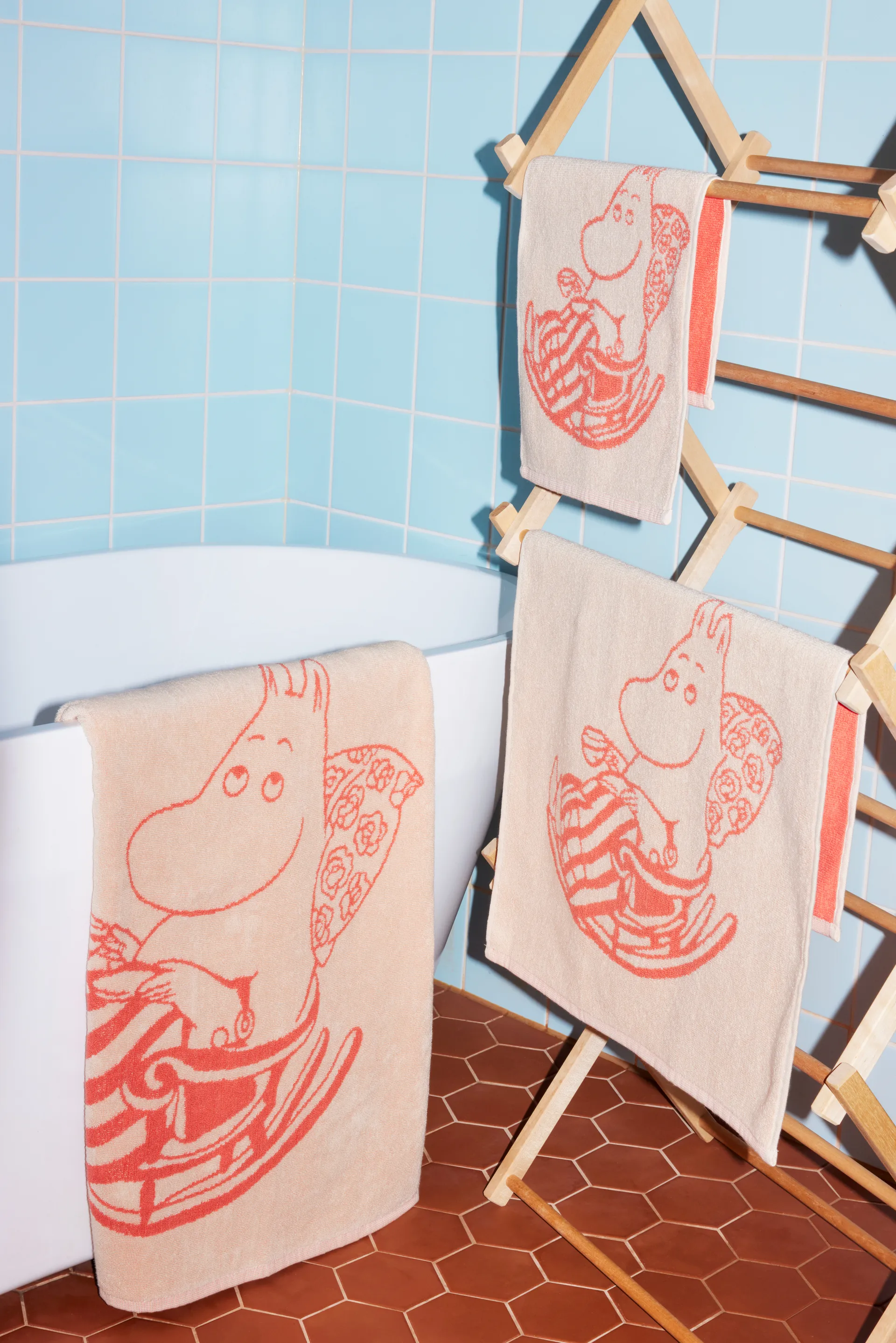 무민 타월 50x70 cm, Moominmamma peach Moomin Arabia