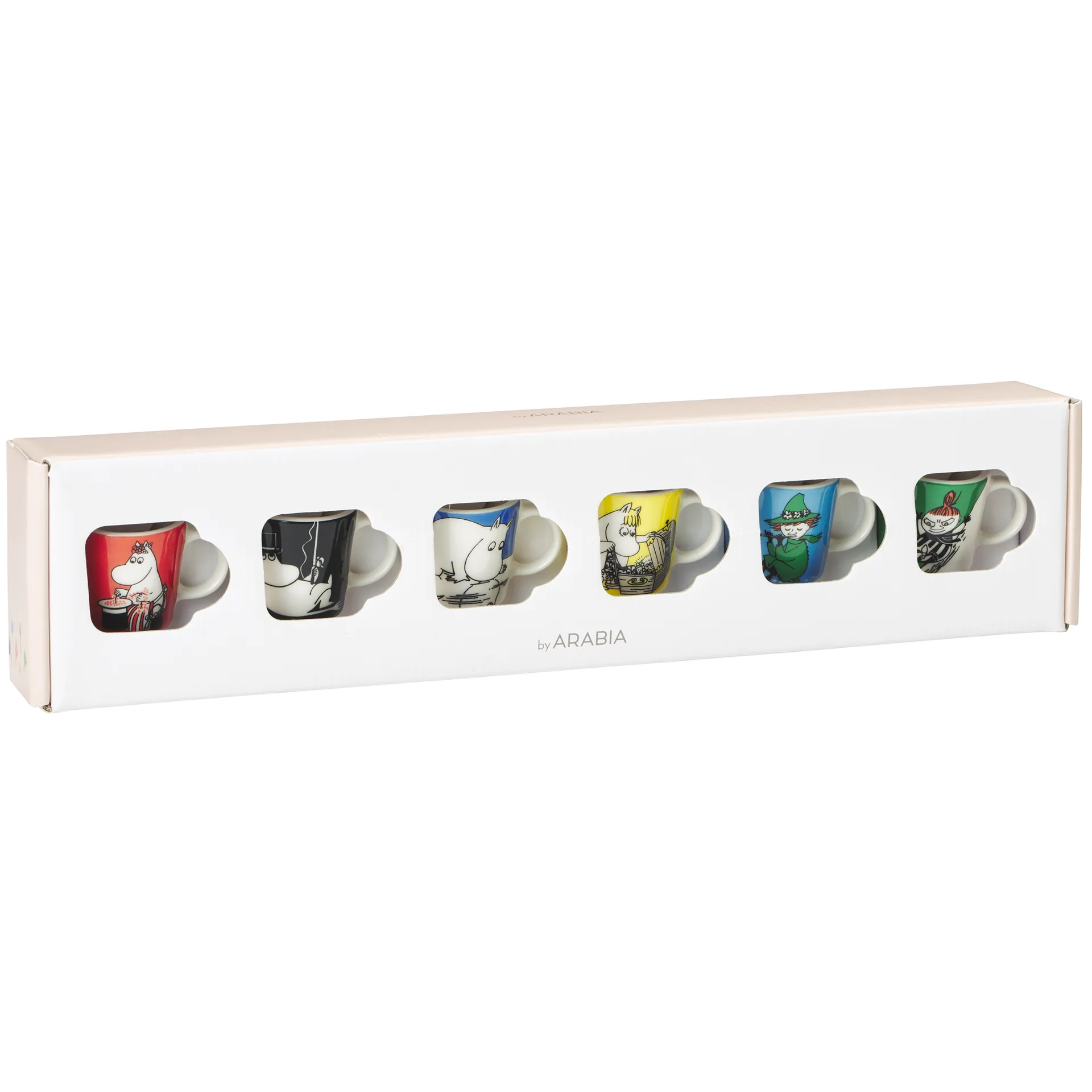 무민 미니 머그 6개 세트 포스타 클래식, Multi Moomin Arabia