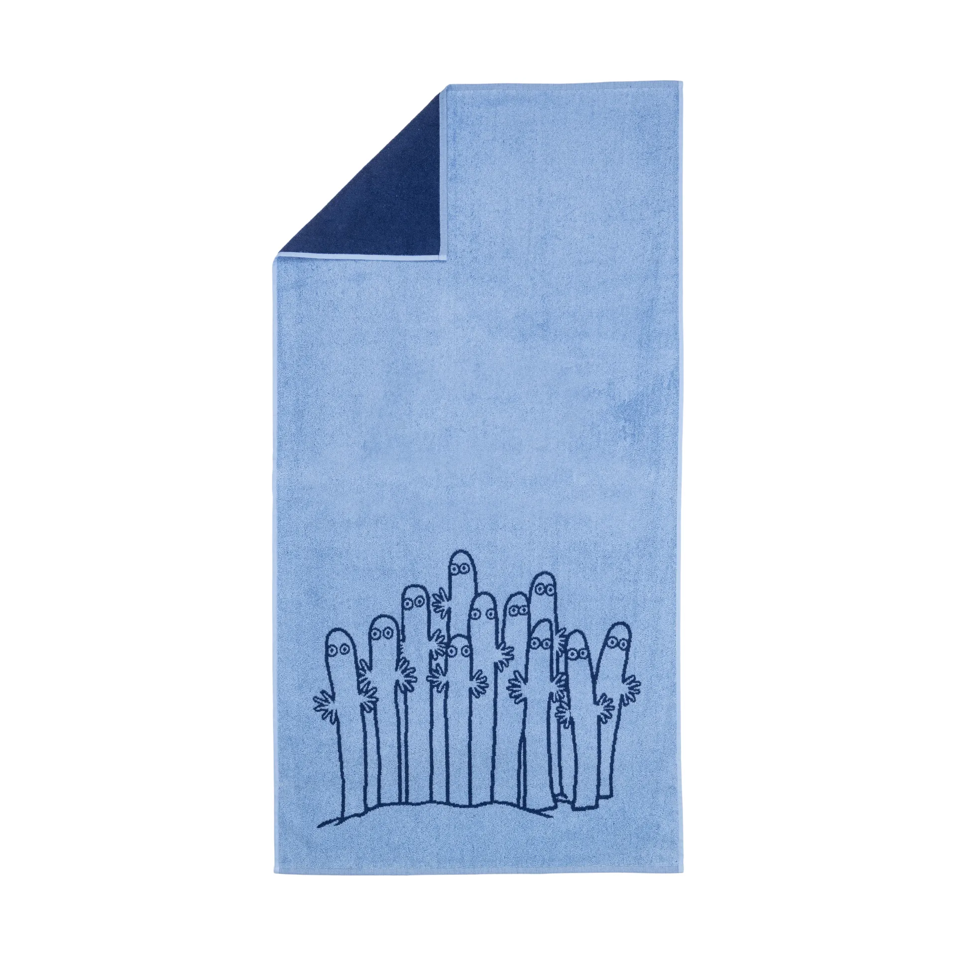 무민 바스 타올 70x140 cm, Hattifnattarna blue Moomin Arabia