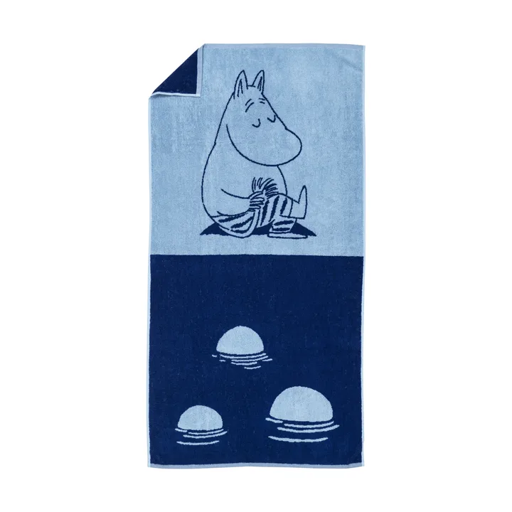 무민 바스 타올 70x140 cm - Moomintroll navy blue - Moomin Arabia